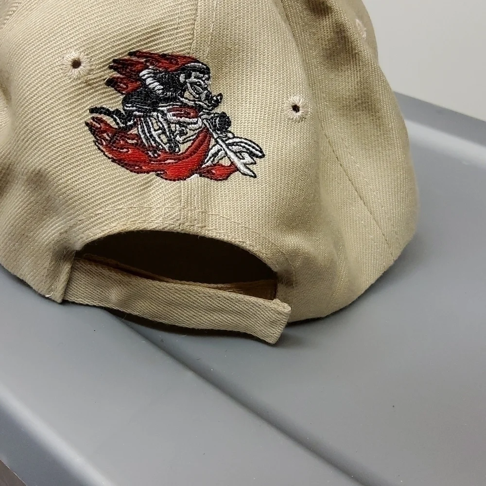 Motor Man Hat Tan Velcro Closure Great Condition